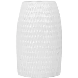 Beliani Dekovase, Weiß, Stein, Mode, 25 cm, Dekoration, Vasen, Keramikvasen