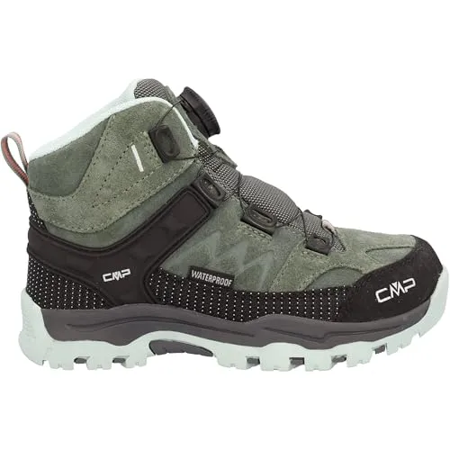 CMP Kids Kiruna Mid Fitgo Trekking Shoes WP musk-jade (14FU) 38 - Wanderschuhe für Kinder mit wasserdichter CLIMAPROTECT-Membran und innovativem FitGo L7-2 Verschlusssystem für einfache Anpassung und hohen Tragekomfort.