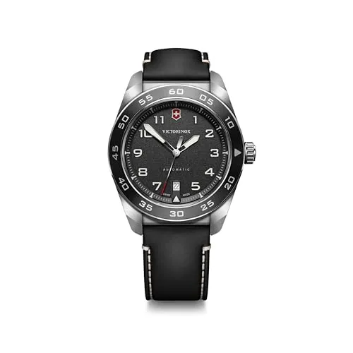 Victorinox Swiss Army 242044 - Automatische Herrenuhr in Silber - Die Victorinox Swiss Army 242044 kombiniert Schweizer Präzision mit einem eleganten Design. Mit einem robusten Edelstahlgehäuse und Saphirglas ist sie ideal für den Alltag und bietet eine praktische Datumsanzeige.