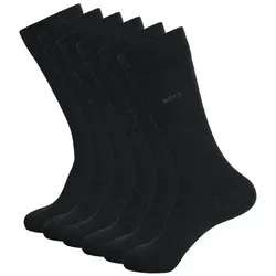 BOSS Businesssocken RS Uni Colors CC (3-Paar) mit dezentem Markenschriftzug grau 39-42