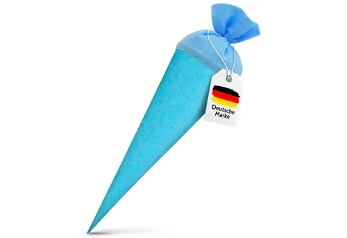 itenga Schultüte itenga Bastelschultüte 70cm rund HELLBLAU
