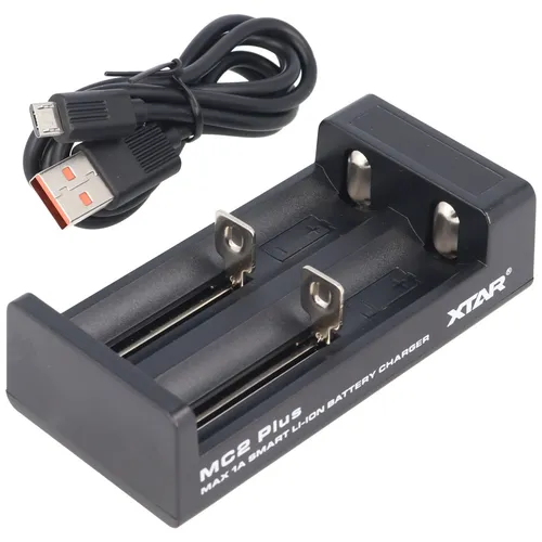 Xtar 2-Fach Ladegerät für 10440 14500 14650 16340 17500 17670 18350 18490 18500 18650 18700 20700 21700 MC2PLUS