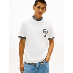 Tommy Jeans T-Shirt TJM REGULAR CITY SIGN – Stilvolles Basic mit Markenprint - Vielseitiges T-Shirt für jeden Anlass. Der hochwertige Baumwollstoff bietet angenehmen Tragekomfort und bleibt formbeständig. Ideal kombinierbar für lässige und schicke Outfits.