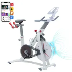 JASPORT Speedbike S3 - Heimtrainer mit Pulsgurt und Video on Demand - Fahrradergometer mit geräuscharmem Magnetbremssystem, 100 Widerstandsstufen und kompatibel mit Kinomap & Zwift für abwechslungsreiche Trainingseinheiten.