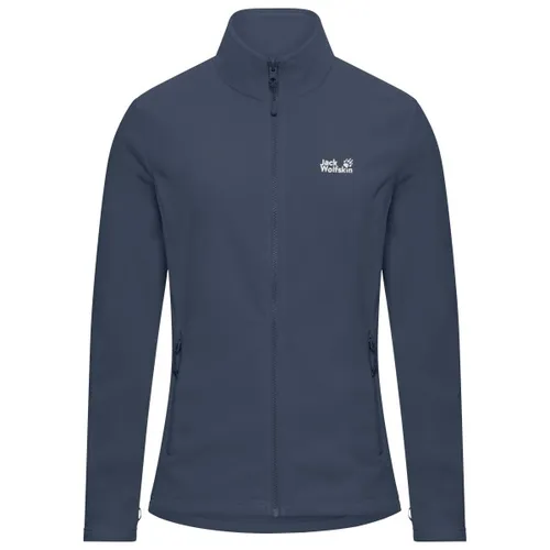 Jack Wolfskin Fleecejacke TAUNUS 100 FZ W - Winddichte Übergangsjacke in Blau - Sportliche Fleecejacke für Damen, ideal für Wanderungen. Atmungsaktiv und schnell trocknend, bietet sie optimalen Tragekomfort bei wechselhaftem Wetter.