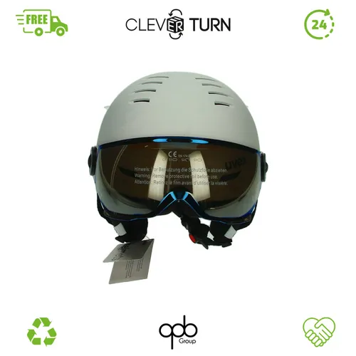 uvex rocket jr visor - Robuster Kinder-Skihelm mit Visier - Skihelme & Snowboardhelme, idealer Kopfschutz für Kinder mit individuell einstellbarer Passform und antiallergischem Helmfutter für optimalen Tragekomfort.