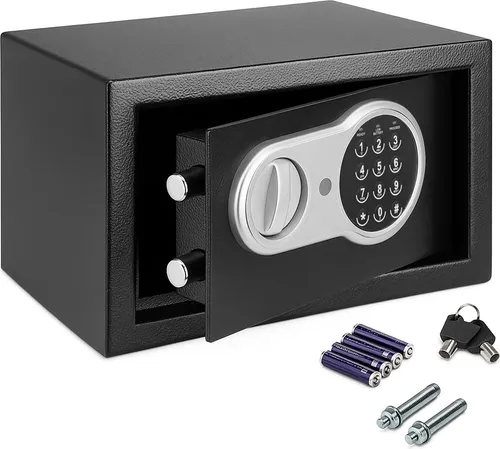 Safe Alarm Tresor 9L – Elektronischer Wandtresor mit Zahlenkombination - Sichern Sie Ihre Wertsachen in einem kompakten 9L Wandtresor aus robuster Stahlkonstruktion. Mit einem sicheren Zahlenschloss und praktischen Notfallschlüsseln für jederzeitigen Zugriff.
