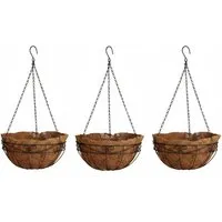 Blumenampel 3 Körbe - Hängepflanzenhalter für kreative Dekoration - Körbe, Blumentöpfe, -kästen & Untersetzer. Stilvolle Blumenampel mit 33 Liter Kapazität, ideal für vertikale Gartenideen und platzsparende Begrünung.
