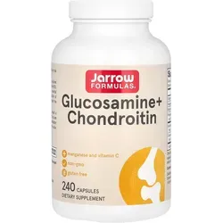 Glucosamin + Chondroitin (240 Kapseln) - Jarrow Formulas - Nahrungsergänzungsmittel mit hochdosiertem Glucosamin, Chondroitin, Vitamin C und Mangan, ideal zur Unterstützung der Gelenkgesundheit, auch für Senioren geeignet.