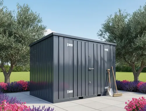 3m Anthrazit RAL7016 Container Gartenhaus Gartenschuppen Gartenhäuschen Schuppen