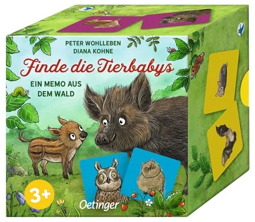 Oetinger Finde die Tierbabys. EIN Memo aus dem Wald für Kinder ab 3 Jahren: Niedliches Tierkinder-Memospiel mit 32 Karten für Kinder ab 3 Jahren Autor Peter Wohlleben