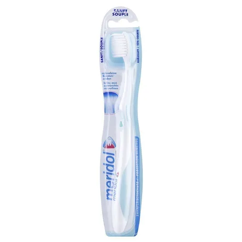 Meridol Zahnbürste sanft mit ergonomisch geformter Griff 2er Pack