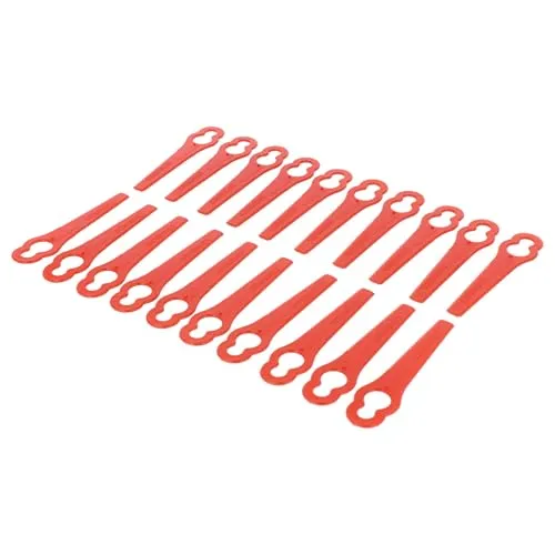 vhbw 20x Ersatz-Messer kompatibel mit Florabest FRT 18 A, FAT 18 B2, FRT 18 A1, FAT 18 B32 Rasentrimmer - Ersatzklinge Rot, Kunststoff