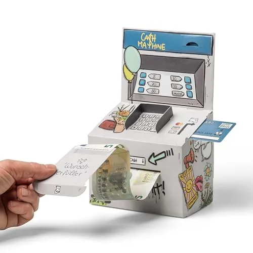 SURPRISA Geschenkbox Geld-O-Mat Cash Machine - Aufbewahrungsbox für kreative Geldgeschenke, individuell gestaltbar und ideal für besondere Anlässe. Verleihe deinen Geschenken mit dem stylischen "City"-Design eine persönliche Note!