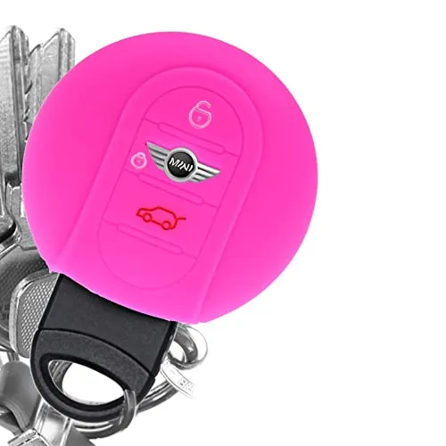 KEYLESS Schlüssel Hülle Pink Kompatibel mit Mini F56 F54 F55 F57 F60 Clubman Countryman