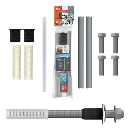 Tox Thermo Proof Plus M16x300 mm - Abstandsmontagesystem - Dübel für Schwerlastanwendungen, aus robustem Edelstahl und Kunststoff, ideal für sichere und langlebige Montagen.
