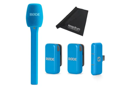 RØDE Wireless Micro USB-C Interview Set Blau – Drahtloses Mikrofon-System - Das RØDE Wireless Micro Set bietet kabellose Freiheit für Interviews und Vlogs. Kompakt, einfach zu bedienen und mit kristallklarer Audioqualität – ideal für kreative Aufnahmen unterwegs.