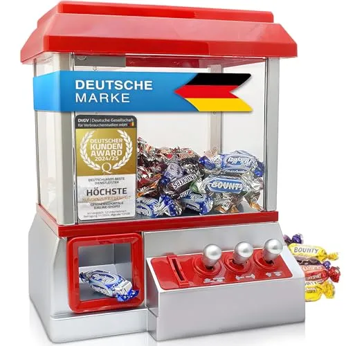 Goods+Gadgets Spieltisch Candy Grabber - Süßigkeitenautomat, spannender Greifspaß für Kinder ab 10 Jahren