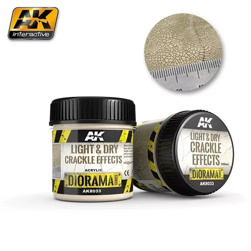AK Interactive AK8033 - Light & Dry Crackle Effects - 100Ml (Acrylic) - Neu
