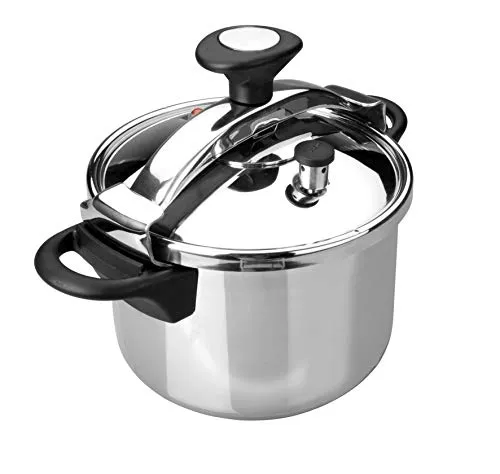 Lacor 71874-Clala Classic Drucktopf, 4 L, Edelstahl 18/10 - Vorratsgläser mit 4 L Kapazität, aus hochwertigem 18/10 Edelstahl, der keine Aromen überträgt. Ideal für alle Herdarten dank des Druckguss Sandwich-Diffusors.