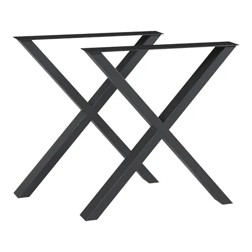 [en.casa] Tischbeine Maribo 2er Set - Höhenverstellbare Metallbeine für Esstisch & Schreibtisch - Möbelfüße aus pulverbeschichtetem Stahl, robust und langlebig. Ideal für DIY-Projekte, mit flexibler Höhenanpassung für maximale Stabilität.