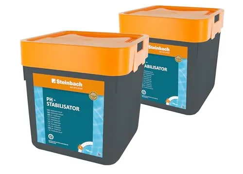 Steinbach Wasserpflege pH-Stabilisator 2x5 kg - Wassertester für Pools, ideal für kleine Pools und Whirlpools, stabilisiert den pH-Wert und reduziert den Chlorverbrauch!