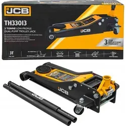 JCB 56953 3t Hydraulischer Werkstattwagenheber mit niedrigem Profil - Robuster hydraulischer Werkstattwagenheber mit 3t Tragkraft und nur 75 mm Mindesthöhe. Ideal für Sportwagen und tiefergelegte Fahrzeuge. Schnelles Anheben dank Doppelkolben-Technologie und sichere Handhabung.