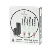 Travalo Parfümzerstäuber Set Black - Auslaufsicher und Patentiertes Refill Pump System - Parfümzerstäuber mit robustem Design und feinem Sprühnebel, ideal für unterwegs und perfekt für Reisen.