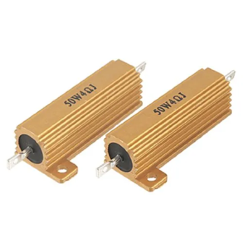 sourcing map Golden 50W 5% 4 Ohm Aluminum Gehäuse Lastwiderstände Widerstand Blinker 2 Stuck de
