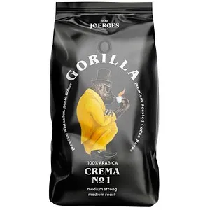 Gorilla Crema No. 1, 100% Arabica Kaffeebohnen, 1 kg - Kaffee: 100% hochwertige Arabica Kaffeebohnen für vollendeten Genuss. Sanfte Röstung sorgt für ein feines Aroma und perfekte Crema – ideal für Espresso und Milchkaffee!