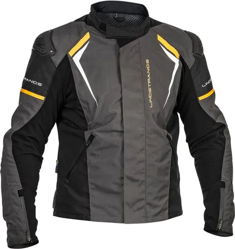 Lindstrands Motorradjacke Textile Jacket Sandvik Black/Orange - Jacken für Motorradfahrer, mit hochwertigem Polyester gefertigt, bietet optimale Sicherheit und Komfort auf der Straße.