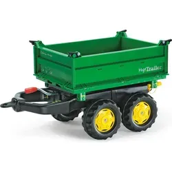 rollyKid Mega Trailer John Deere Grün 2-Achser - Tretfahrzeuge: Robuster 2-Achser Spielzeugtrailer für Kinder ab 3 Jahren, ideal für kreative Spielstunden im Freien.