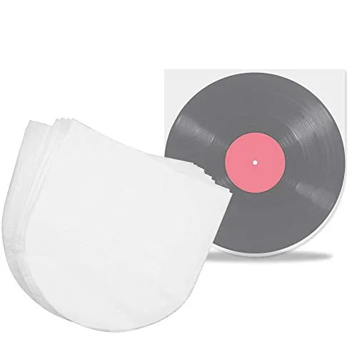 PERFETSELL 100 Stück Schallplatten Innenhüllen Schallplattenhülle Lp Schutzhüllen 12 zoll Antistatisch Vinyl Schallplatten Hüllen Transparent Single Schutzhüllen Plattenhüllen für 12" Vinyl Sleeves