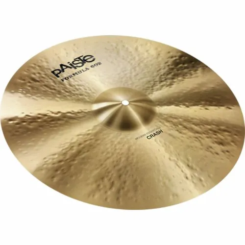 Paiste 18" 602 Mod. Essentials Crash - Becken aus der Formula 602 Modern Essentials Serie, handgefertigt mit CuSn20 Bronze, bietet warmen Klang und schnelles Ansprechen, ideal für vielseitige Musikstile.