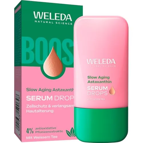 Weleda Serum Drops Slow Ageing Astaxanthin 30 ml - Gesichtsserum mit antioxidativem Astaxanthin, schützt vor Hautalterung und sorgt für ein geschmeidiges Hautgefühl. Ideal für intensive Pflege und Stärkung der Haut.