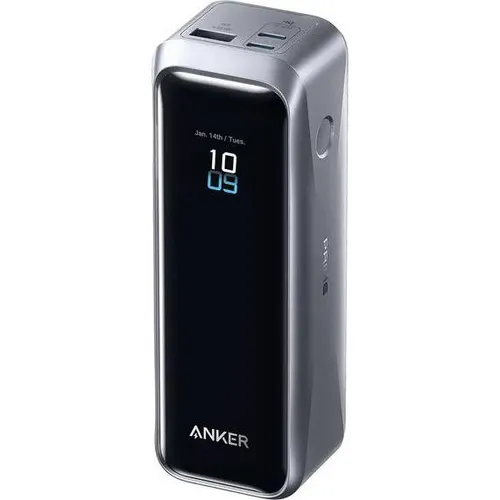 Anker Prime Powerbank 20.000 mAh mit Schnellladefunktion Schwarz A110BH11 - Leistungsstarke Powerbank mit 20.000 mAh, ideal für schnelles Laden von Laptops, Smartphones und Tablets. Mit praktischer Anzeige für den Ladezustand und Möglichkeit, bis zu drei Geräte gleichzeitig zu laden.