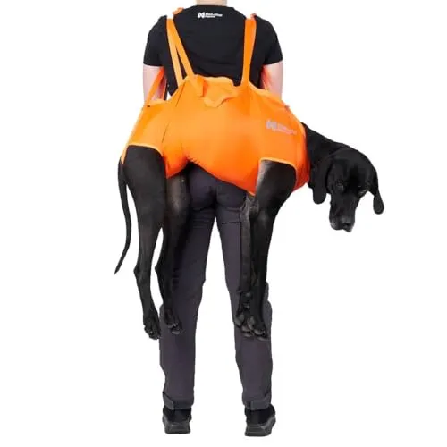 Non-Stop Dogwear Dog Rescue Sling Orange - M - Praktische Hundetragehilfe in Orange, ideal für den Transport und die Unterstützung Ihres Hundes. Robuste Materialien sorgen für Sicherheit und Komfort.