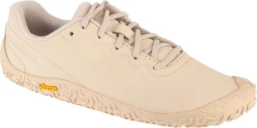 Merrell Vapor Glove 6 Ltr - Beige Damen Laufschuhe 40,5 - Bequeme, flache Laufschuhe aus Naturleder mit Gummisohle, ideal für ganzjährige Aktivitäten und perfekten Halt beim Laufen.