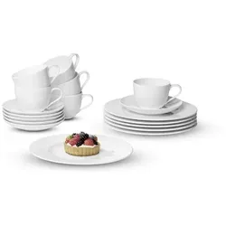Noblesse by Villeroy & Boch Kaffeeset 18-tlg. - Elegantes 18-teiliges Kaffeeset aus stabilen Porzellan, spülmaschinen- und mikrowellengeeignet – ideal für stilvolle Kaffeerunden.