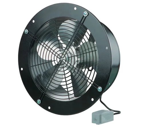 Vents Wandventilator Axiallüfter OVK1 150 schwarz - Lüftungstechnik mit 200 m³/h Luftstrom, leise bei nur 33 dB – ideal für effiziente Belüftung in Wohn- und Arbeitsräumen.