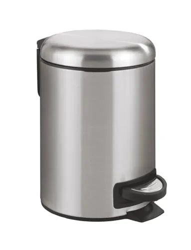 Kosmetik Treteimer Leman Easy Close Edelstahl 3l - Eleganter Treteimer mit 3 Liter Fassungsvermögen und praktischer Easy Close-Funktion für sanftes Schließen. Aus rostfreiem Edelstahl mit Anti-Fingerprint-Beschichtung, ideal für jedes Badezimmer. Maße: 17 x 25 x 22,5 cm.