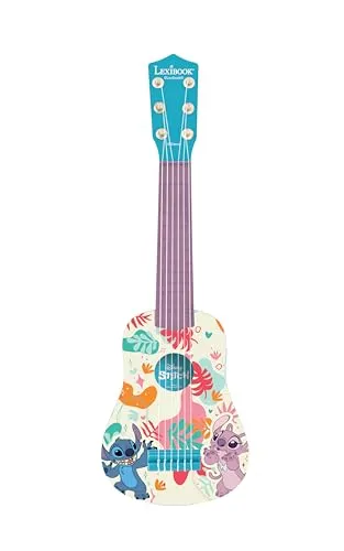 Lexibook Disney Stitch - Meine erste Kinder-Gitarre, 6 Nylonsaiten, 53 cm, ideal für kleine Hände und inklusive Anleitung