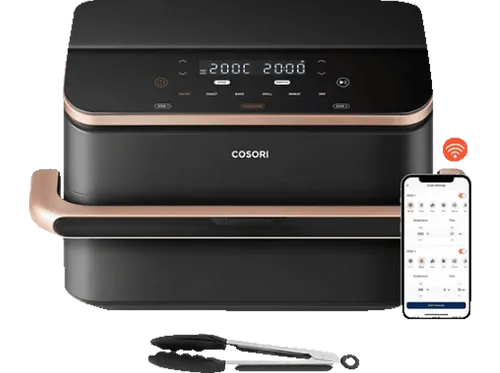 COSORI CAF-TF101S-AEUR 8-in-1 DualBlaze TwinFryTM - 10 Liter Heißluftfritteuse, 2800 Watt, vielseitig und gesundes Kochen für die ganze Familie