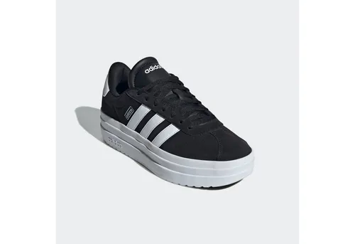 ADIDAS SPORTSWEAR "VL COURT BOLD" Sneaker, Gr. 42, schwarz-weiß - Sneaker mit edgy Plateausohle, inspiriert vom adidas Gazelle Bold. Komfortables Leder-Obermaterial und Gummiaußensohle für Alltagstauglichkeit.