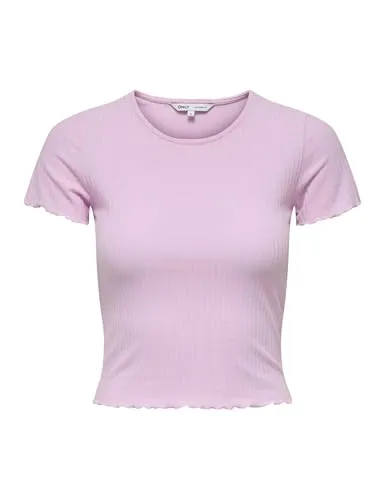 ONLY Damen ONLEMMA S/S Short TOP NOOS JRS T-Shirt, Pink Lady,M