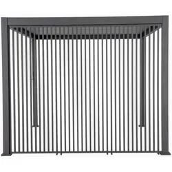 Mirador Lamellenwand Vertikal 113 cm x 235 cm Anthrazit - Pavillons: Stilvolle Lamellenwand für deine Pergola, wetterbeständig aus Aluminium, bietet Privatsphäre und elegantes Raumgefühl.