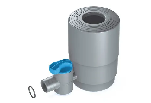 YourCasa Regentonne Regensammler Regendieb [Downpipe50] mit Absperrhahn - Regentonnen - Sammler mit integriertem Absperrhahn und Sieb für sauberes Regenwasser, ideal für nachhaltige Gartenbewässerung.