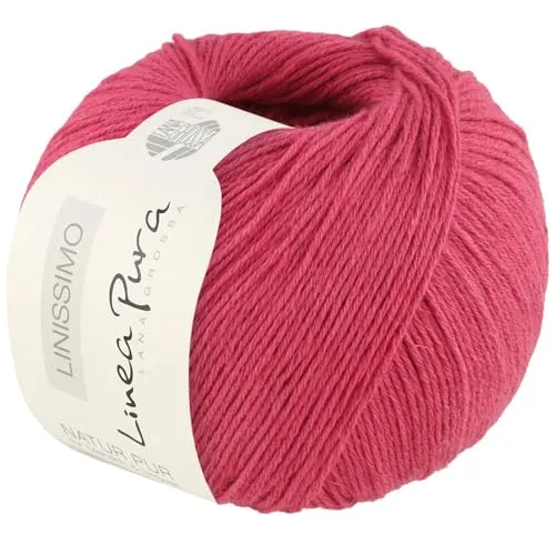 LANA GROSSA Linissimo | Leichtes, locker verzwirntes Baumwoll-Leinengarn | Handstrickgarn aus 50% Baumwolle & 50% Leinen | 50g Wolle zum Stricken & Häkeln | 187m Garn FB6