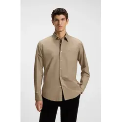 Herren Langarmhemd BOSS ORANGE "Relegant", Open Grün346 - Elegantes Herren-Langarmhemd von BOSS ORANGE mit hochwertiger Stickerei. Aus 100% atmungsaktiver Baumwolle, ideal für Business- und Abendanlässe.