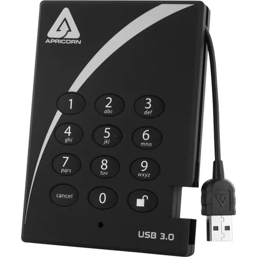 Apricorn Aegis Padlock 3.0 - 2 TB Externe Festplatte - Externe Festplatte mit Hardware-Verschlüsselung für maximale Datensicherheit, ideal für unterwegs und sensible Daten.